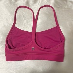 Sonic Pink Flow Y Bra Lululemon SIZE 2